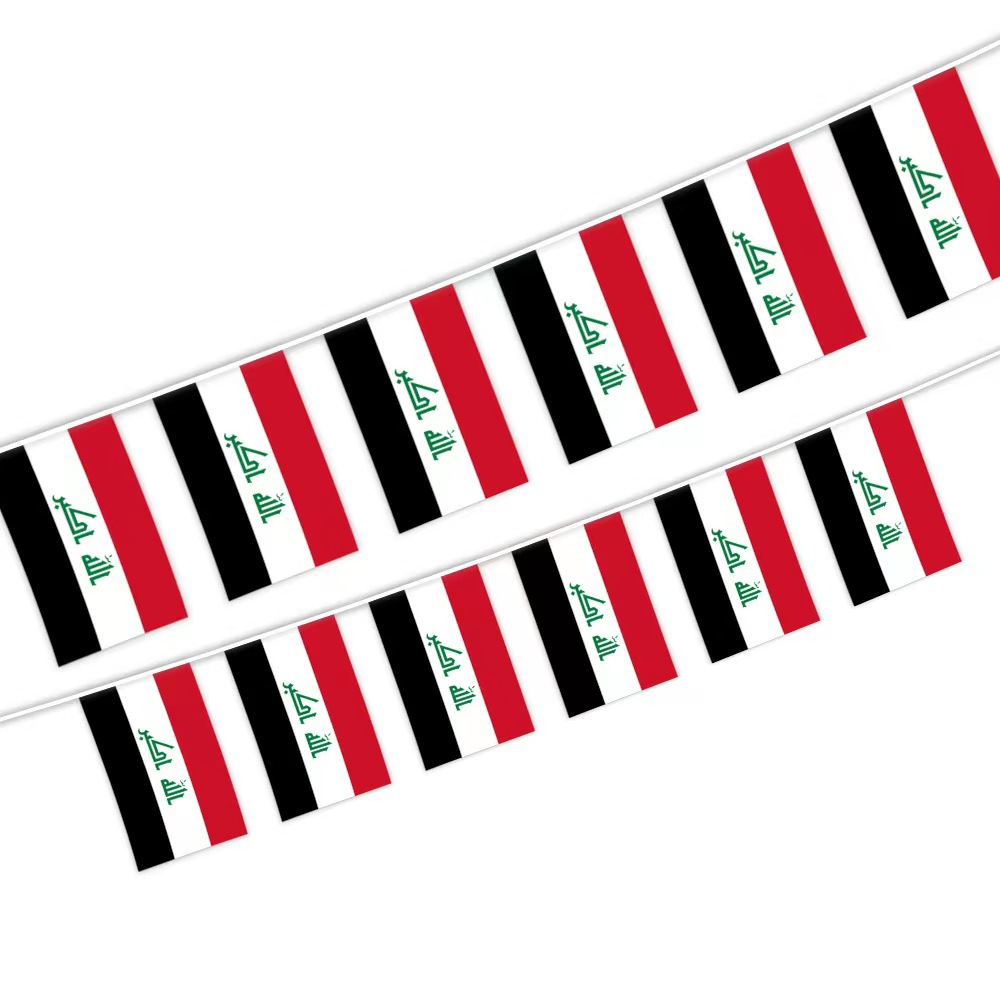 High Quality Custom Rectangular National Countries String Flags Banner UK Bunting Flag for Event Decorative